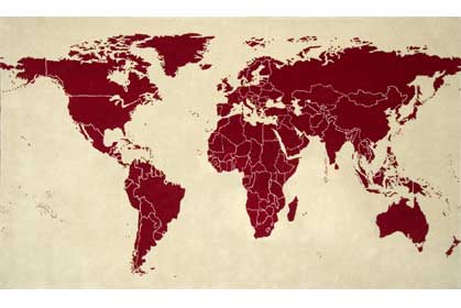 World Map Red