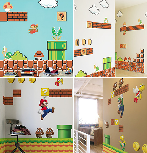 Wall Decor Stickers on Super Mario Bros  Wall Decals   Woohome