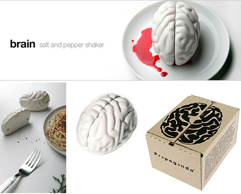 What do you think about this funny Brain Salt & Pepper Shaker? Love it!