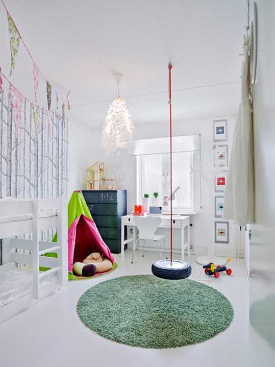 25 Examples of Indoor Swings Turn Your Home Into a Playground For All