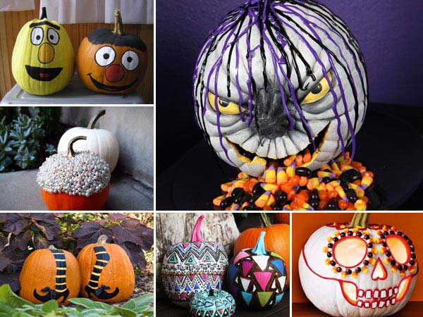 What are some pumpkin painting design ideas?