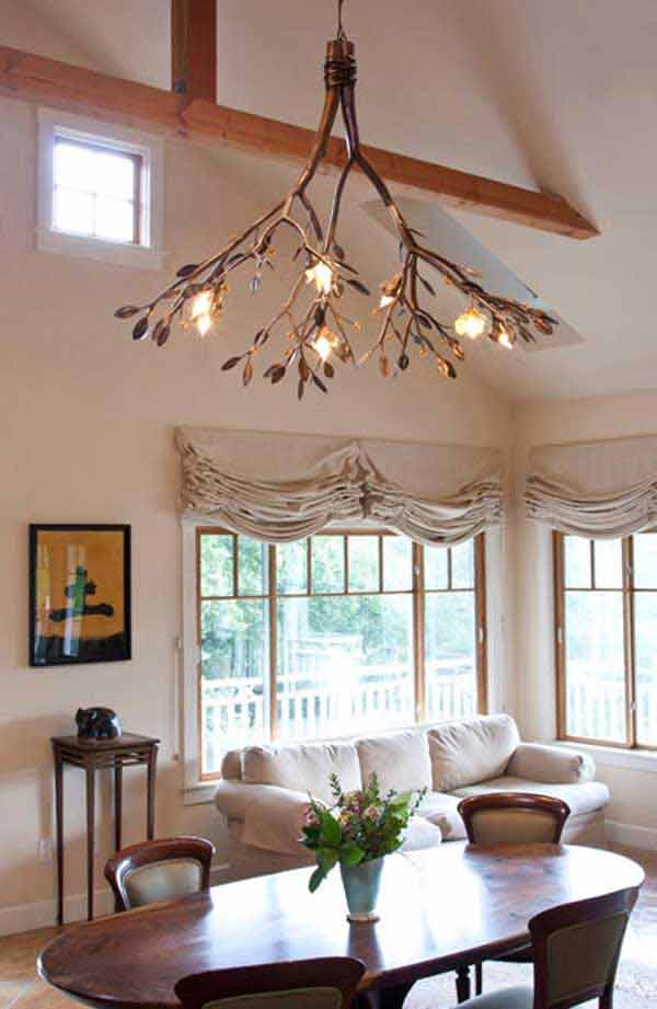 30 Creative DIY Ideas For Rustic Tree Branch Chandeliers - Amazing DIY