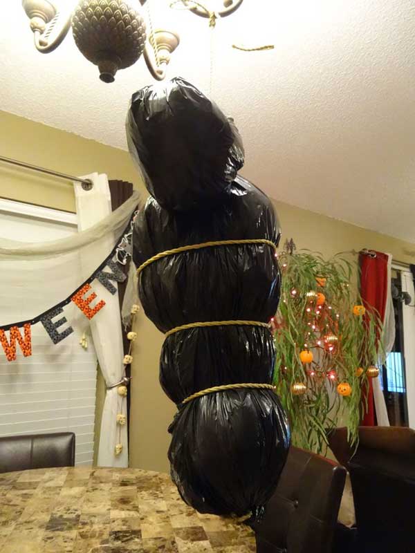 halloween trash bags diy decorations bag decoration scary prop decorating source yard uploaded user