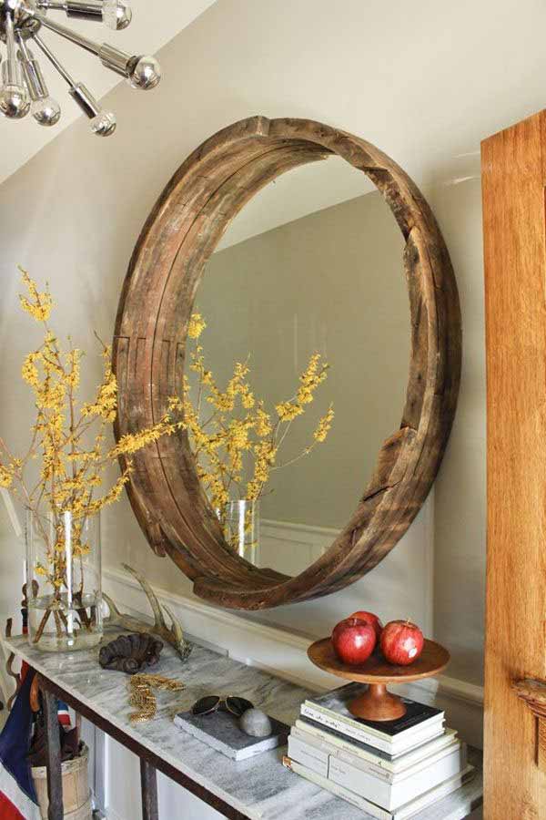 wine barrels diy ways barrel whiskey using wooden table decoration interior reusing brilliant mirror re projects wood frame creative rustic