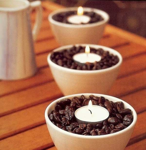 Coffee Bean Candles DIY