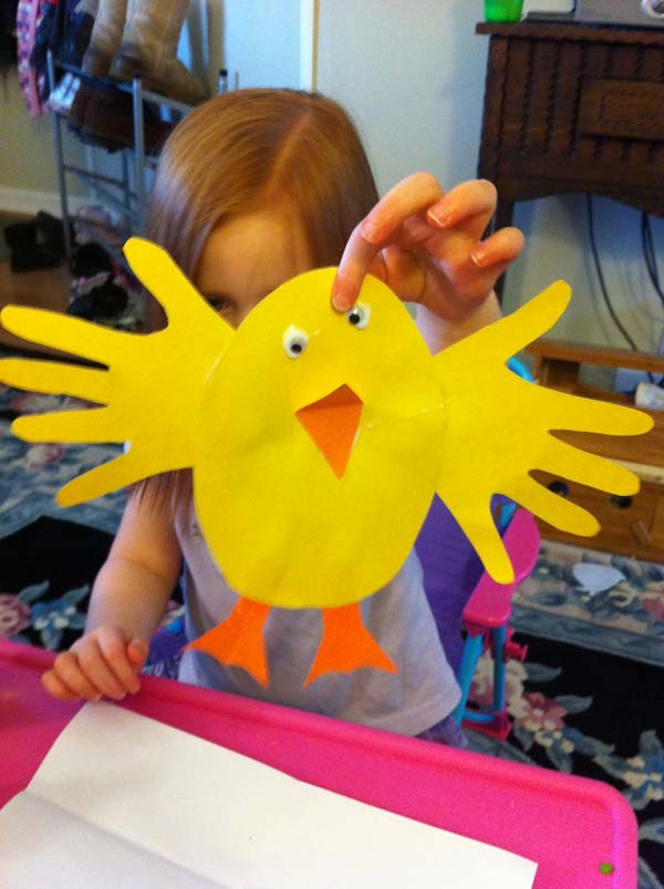 easter crafts easy toddlers diy craft chicken creative spring chick fun simple children toddler projects paper homesthetics arts activities preschool