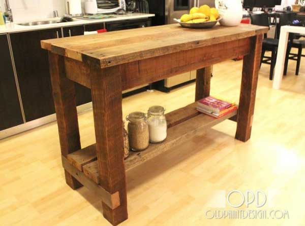 32 Simple Rustic Homemade Kitchen Islands - Amazing DIY 