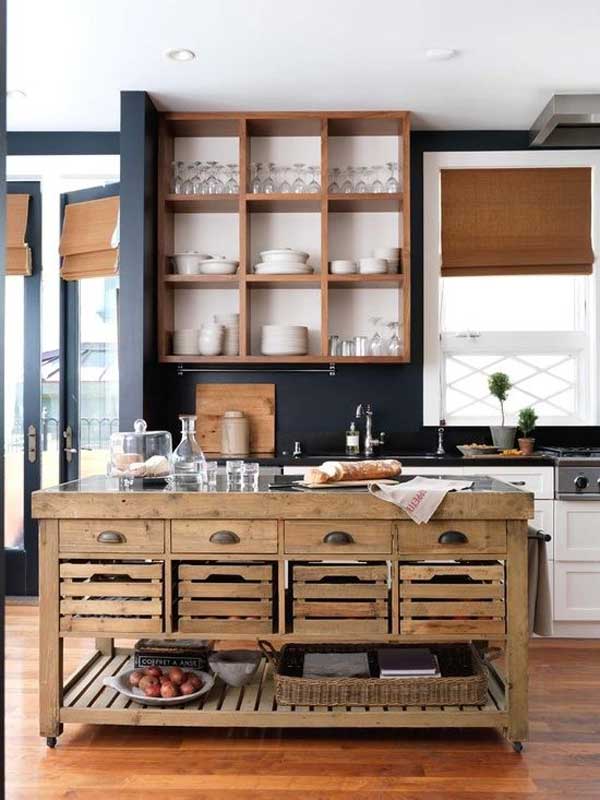 32 Simple Rustic Homemade Kitchen Islands