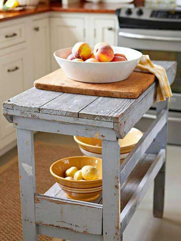 32 Simple Rustic Homemade Kitchen Islands - Amazing DIY, Interior