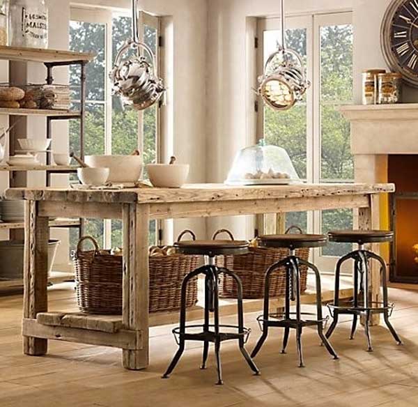 kitchen rustic islands homemade diy simple island table farmhouse industrial wood farm tables build plans source easy kitchens country interior