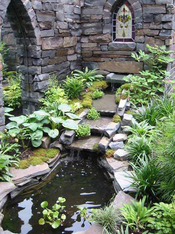 water backyard pond gardens ponds garden impressive waterfall yard secret outdoor diy source pool natural planting
