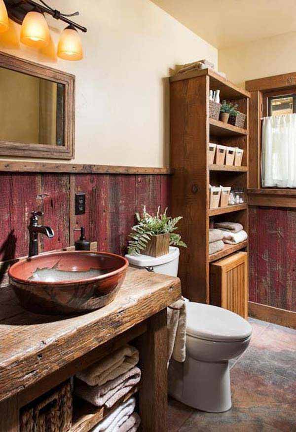 30 Inspiring Rustic Bathroom Ideas for Cozy Home - Amazing ...