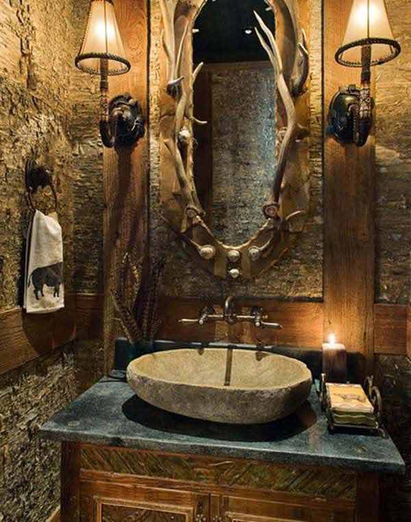 30 Inspiring Rustic Bathroom Ideas for Cozy Home - Amazing ...