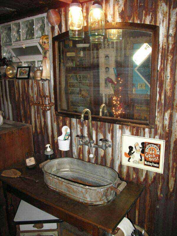 bathroom rustic cozy inspiring bathrooms cabin diy source outdoor mountain idea themed antique