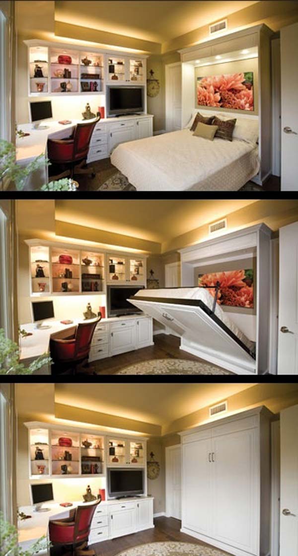 bedroom tiny hacks most diy space help storage office brilliant guest into basement amazing