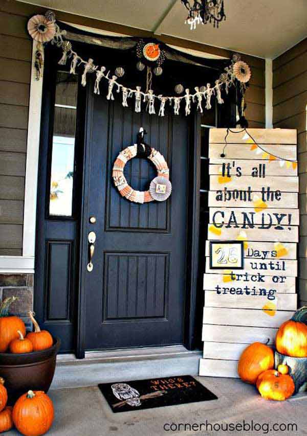 halloween porch front diy door decoration corner tutorials decor decorate candy spooktacular stylish tutorial count down iheartnaptime bowerpowerblog outdoor via