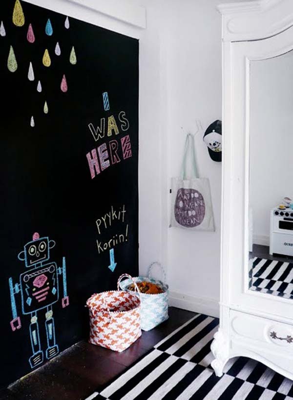 36 Exciting Ideas To Decorate Kids Rooms with Colored Chalkboard Paint