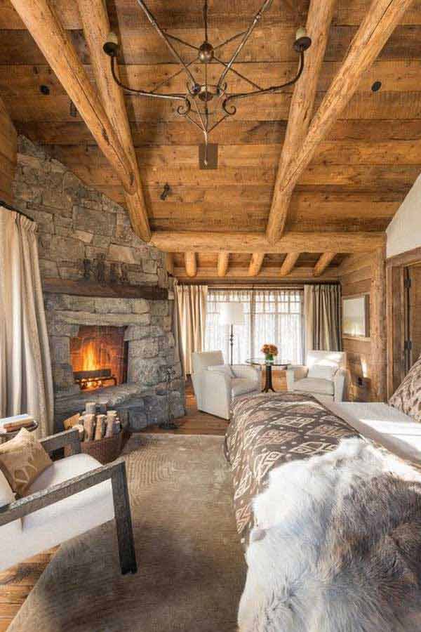 bedroom rustic winter inspiring decorating log designs interior cabin decor master bedrooms diy source chalet georgianadesign interiors