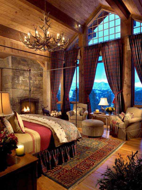 bedroom rustic decorating winter designs inspiring interiors amazing decor bedrooms mountain master cabin romantic dark source diy interior
