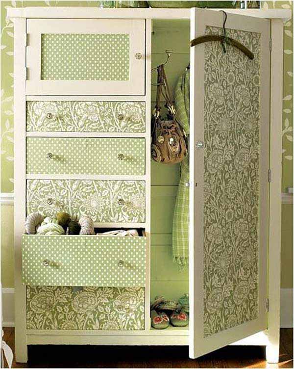 27 Cool DIY Furniture Makeovers with Wallpaper - Amazing ...