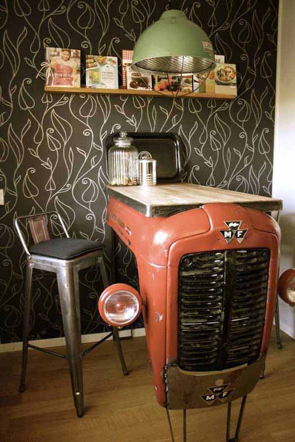 industrial furniture diy awesome extremely designs cool interior parts tractor table woohome upcycled into repurposed kitchen retro unique chairish source