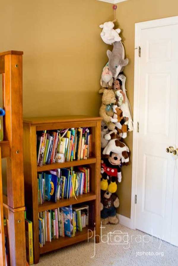 Top 28 Clever DIY Ways to Organize Kids Stuffed Toys ...
