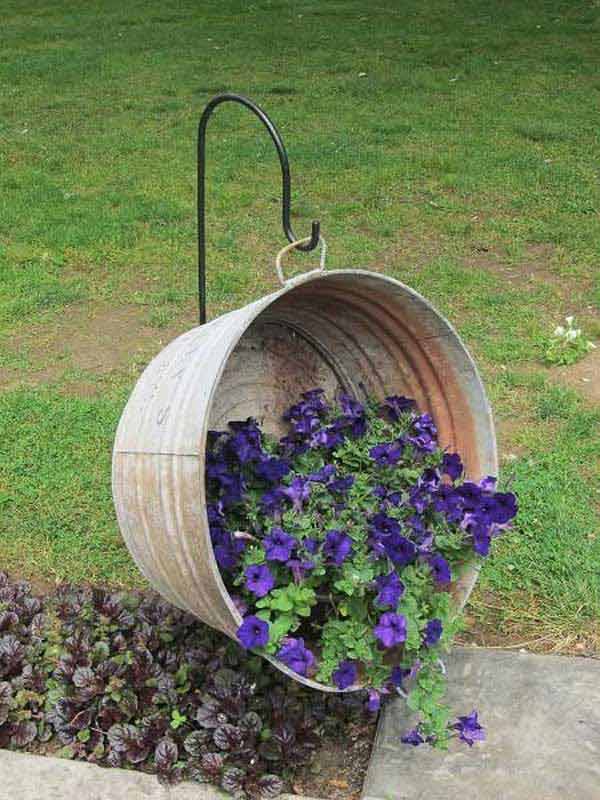 garden projects easy diy cheap dress woohome yard metal basket plants simple flowers country use way look source cool