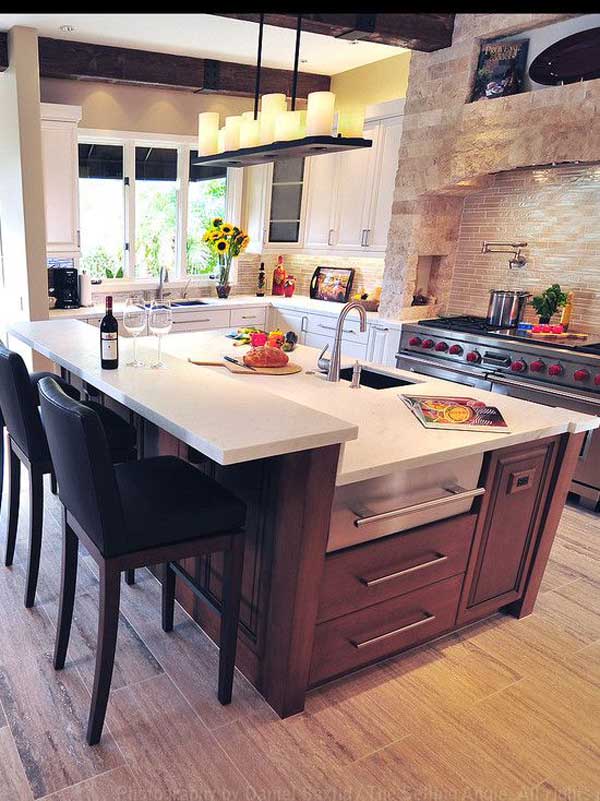 19 Must-See Practical Kitchen Island Designs With Seating - Amazing DIY