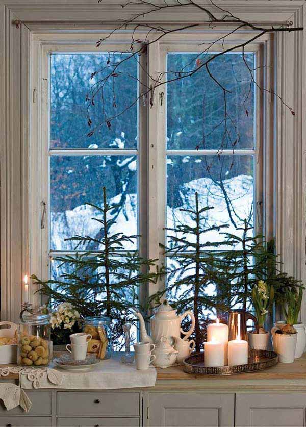 christmas windows decorating window decoration most inside fascinating decor xmas sill scene decorations winter holiday cottage decorated looking source decorate