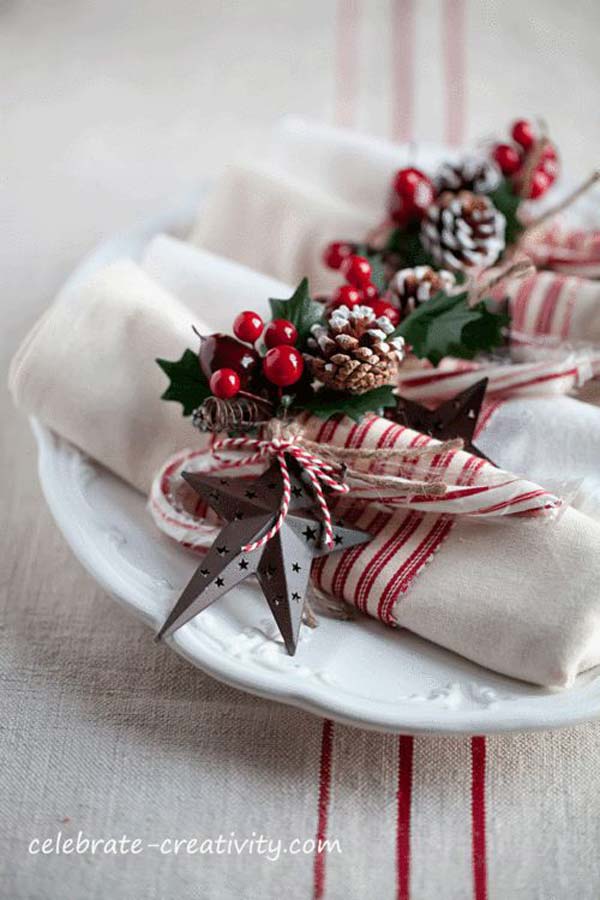 Creative Napkin Ideas For Your Christmas Dining Table - Amazing DIY