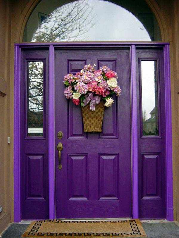 32 Bold and Beautiful Colored Front Doors - Amazing DIY, Interior