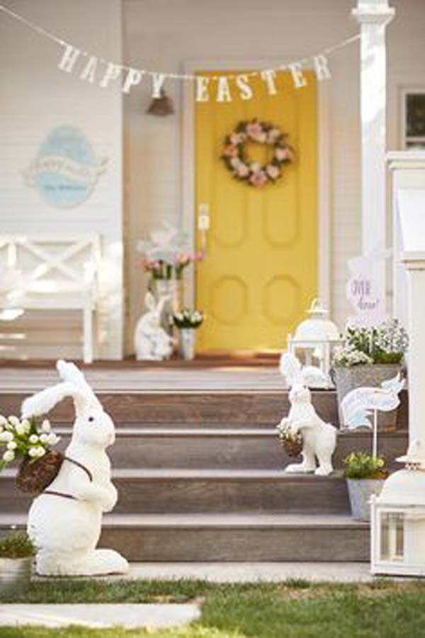 easter outdoor decorations decorating decor diy porch spring cool woohome interior yard front amazing door hoomdesign pearlsonly bunny via