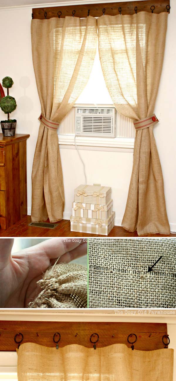 sew diy curtains curtain window cool tutorial objectivehome thecozyoldfarmhouse