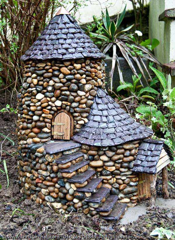 stone houses garden miniature mini summer fairy cutest beautify diy rocks rock cottages source case cute