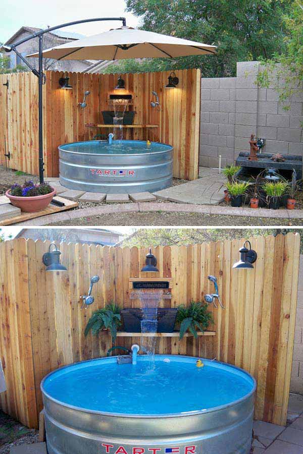 DIY Galvanized Stock Tank Pool to Beat The Summer Heat - Amazing DIY