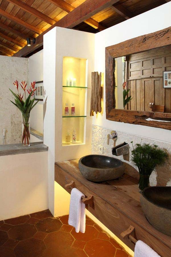 30 Awesome Ideas to Add Rustic Style To Bathroom - Amazing DIY