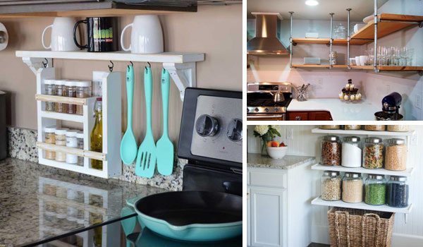 interesting and practical shelving ideas for your kitchen