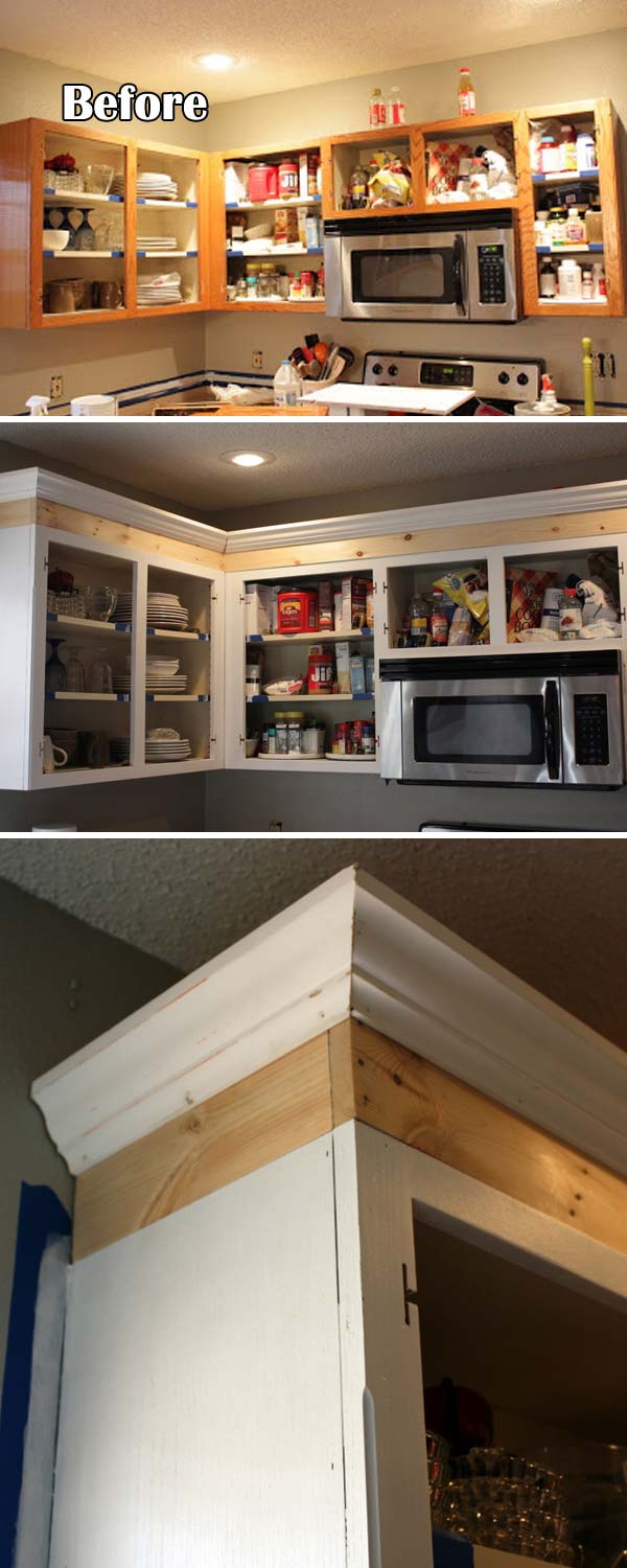 14 Ideas For Decorating Space Above Kitchen Cabinets How To