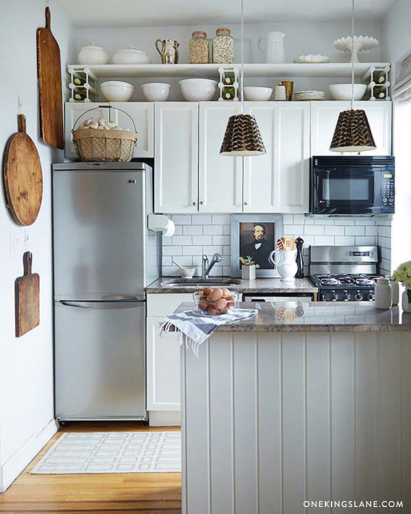 20 Stylish And Budget Friendly Ways To Decorate Above Kitchen