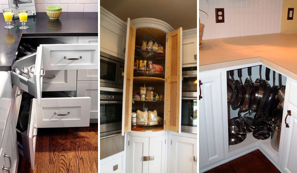 Fabulous Hacks To Utilize The Space Of Corner Kitchen Cabinets