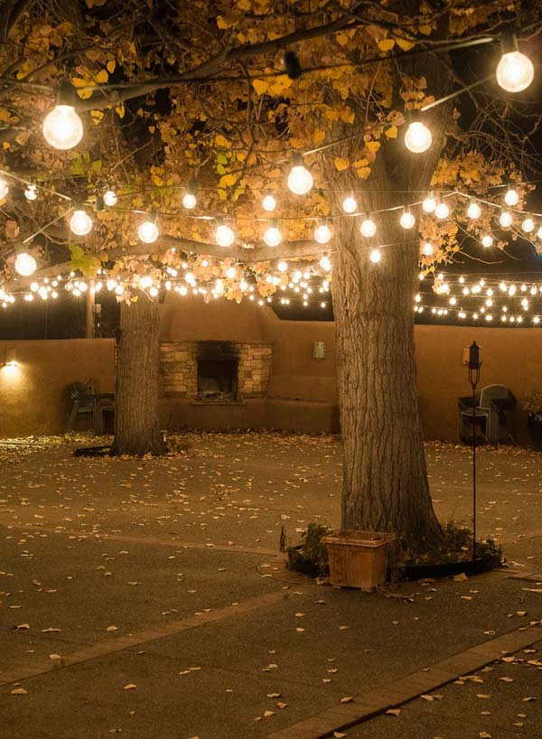 27 DIY String Lights Ideas For Fall Porch and Yard - Amazing DIY