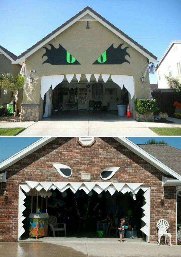 Awesome Garage Door Decorating Ideas for Halloween - Amazing DIY