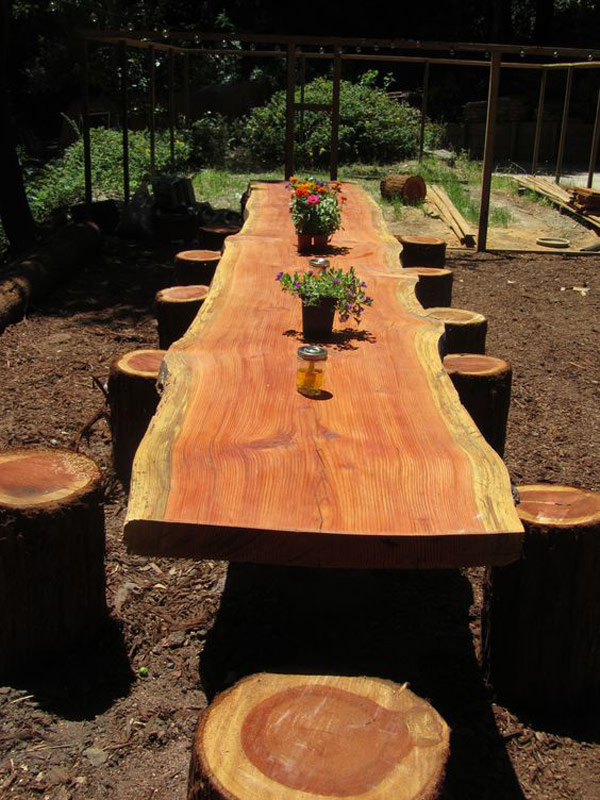 19 amazing diy tree log projects for your garden - amazing