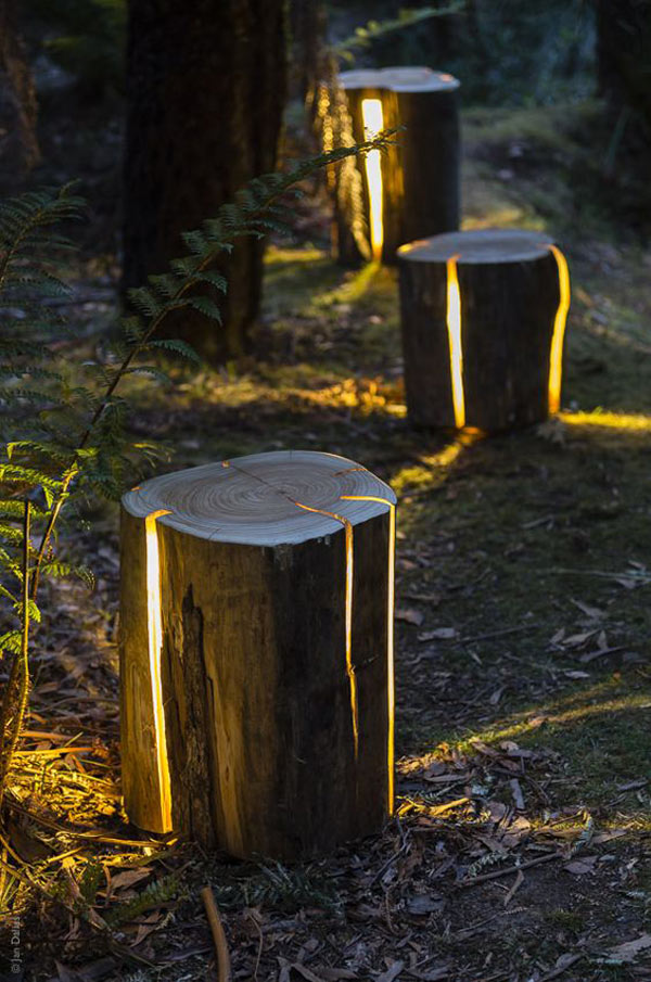 Cracked Log Lamps