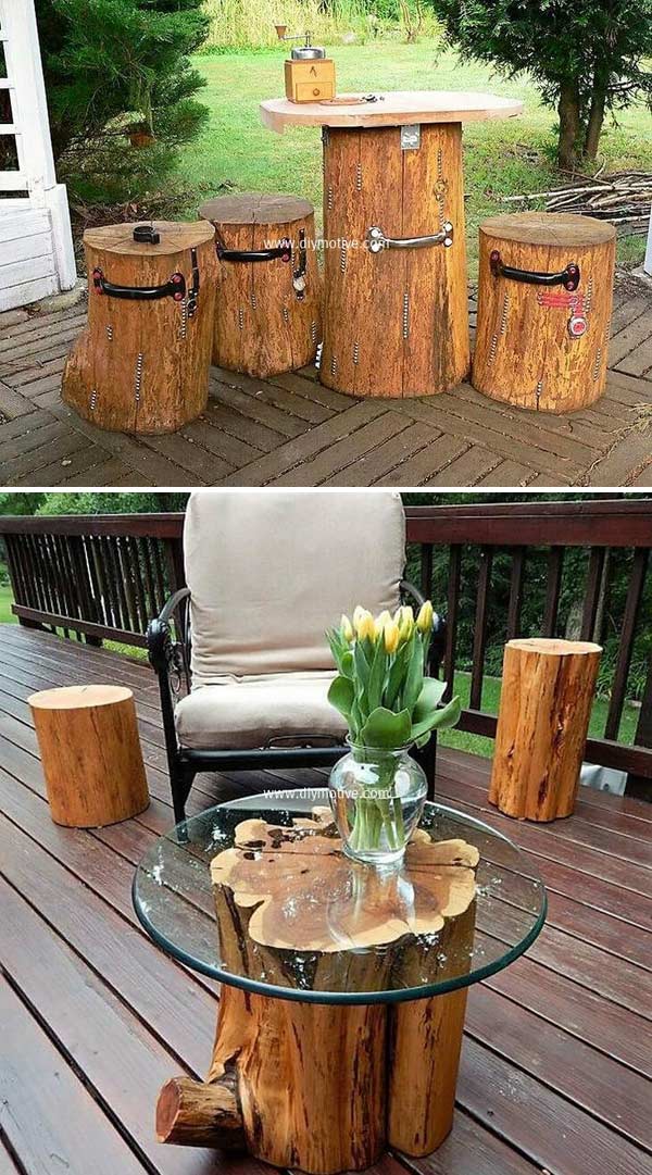 19 Amazing DIY Tree Log Projects for Your Garden - Amazing 