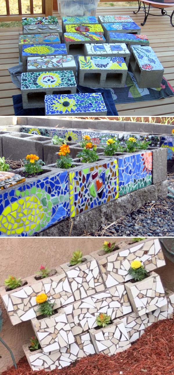 mosaic diy garden cinder yard easy cute monotonous upgrade blocks gorgeous those give paintings