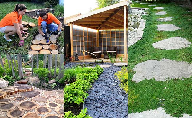 25 Lovely DIY Garden Pathway Ideas - WooHome