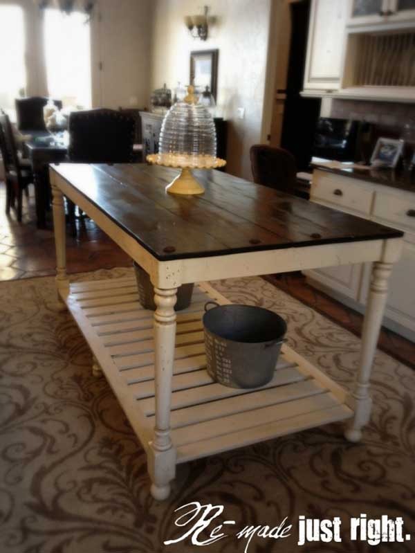 32 Simple Rustic Homemade Kitchen Islands  Amazing DIY 