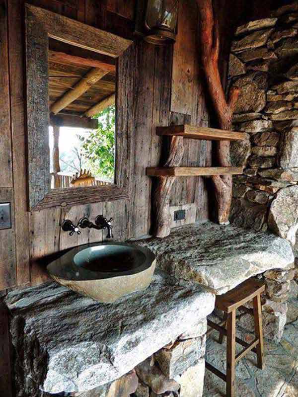 30 Inspiring Rustic Bathroom Ideas for Cozy Home - Amazing DIY