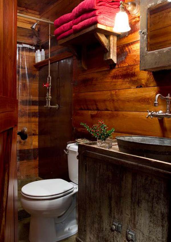 30 Inspiring Rustic Bathroom Ideas for Cozy Home - Amazing DIY